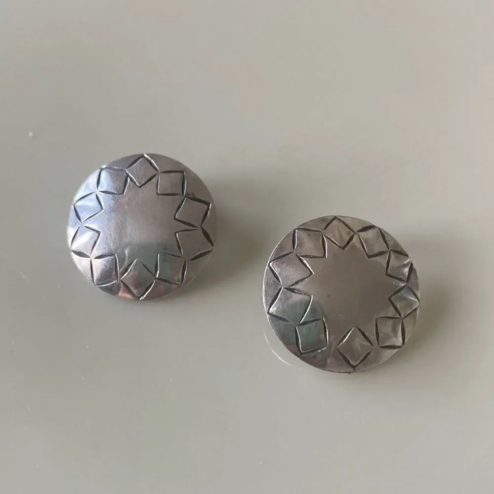 Vintage Navajo silver earrings